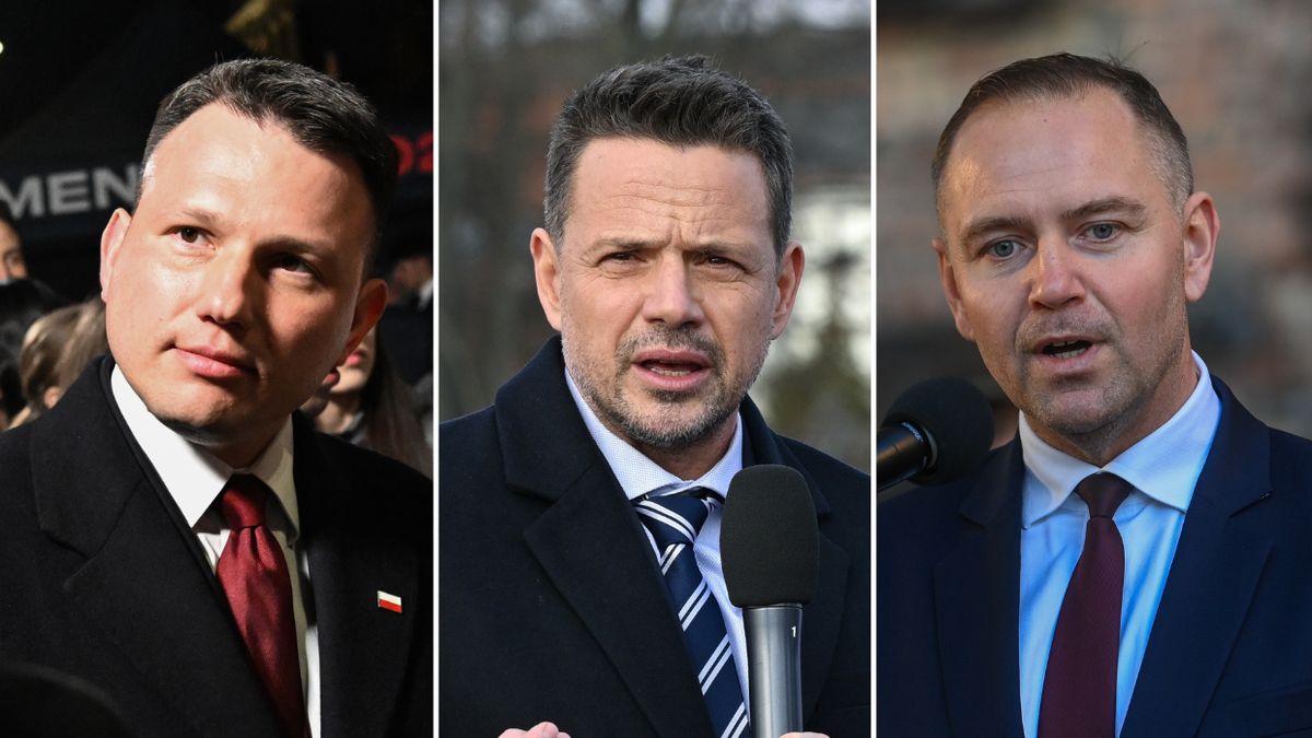 Slawomir Mentzen, Rafał Trzaskowski, Karol Nawrocki