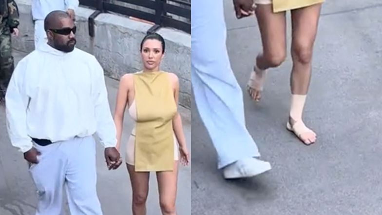 This is how Kanye West’s wife dressed to Disneyland.  Where are the shoes?