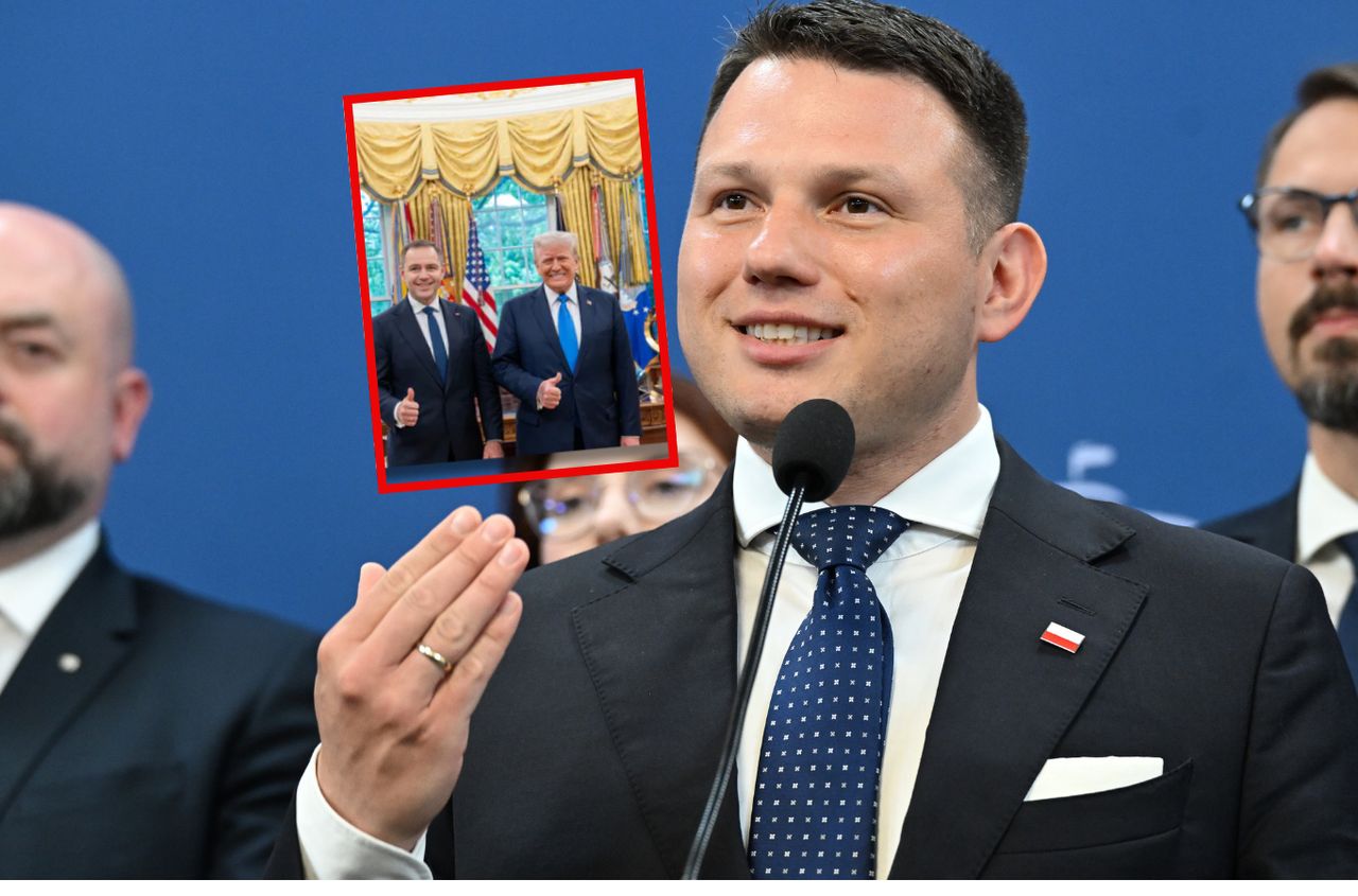 "Fotka" Nawrockiego z Trumpem . Mentzen zapytał wprost