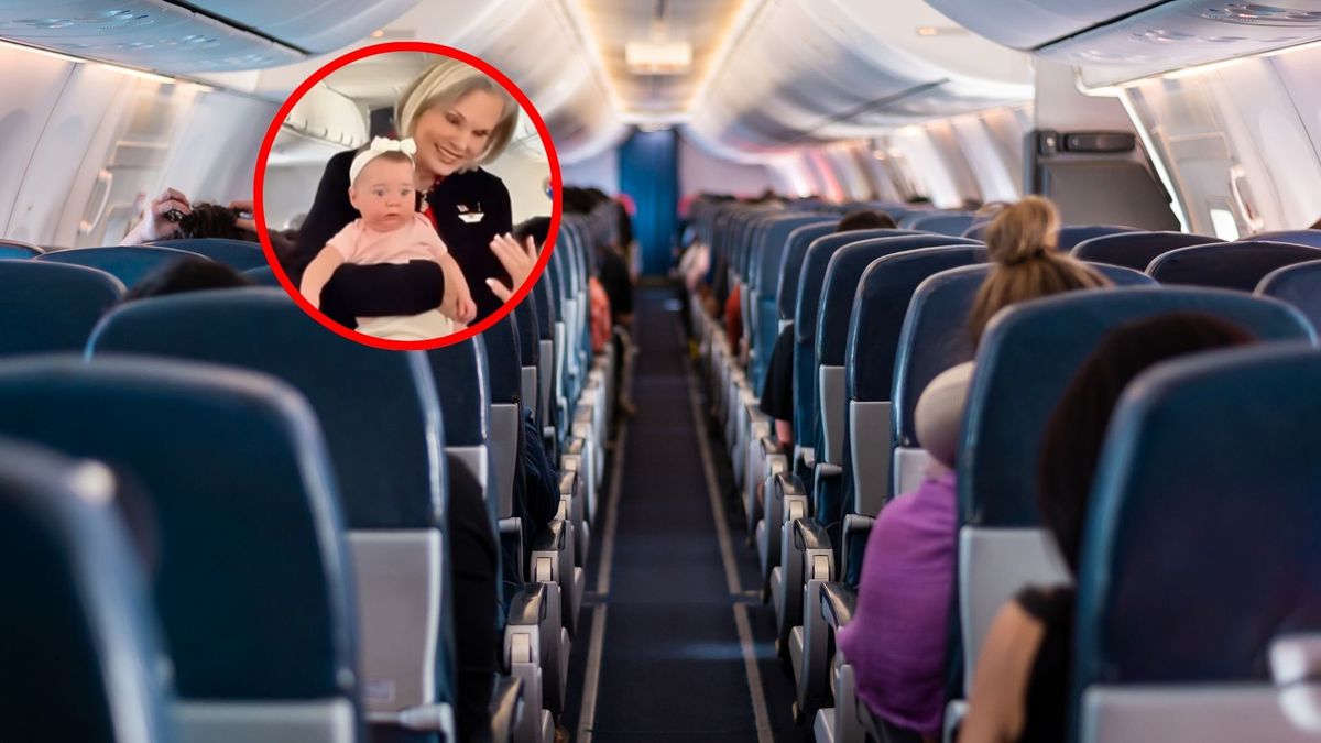Stewardesa uspokoiła płaczące dziecko