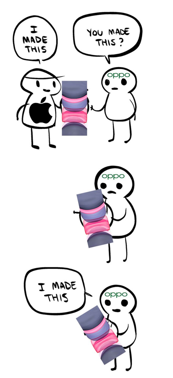 Co tu się...? OPPO wymyśliło sobie przyjaciela i podwędziło Apple'owi tapetę 4