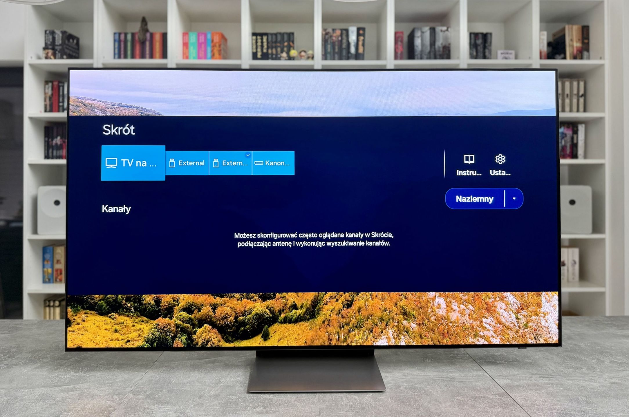 Samsung OLED S90H - panel skrótów
