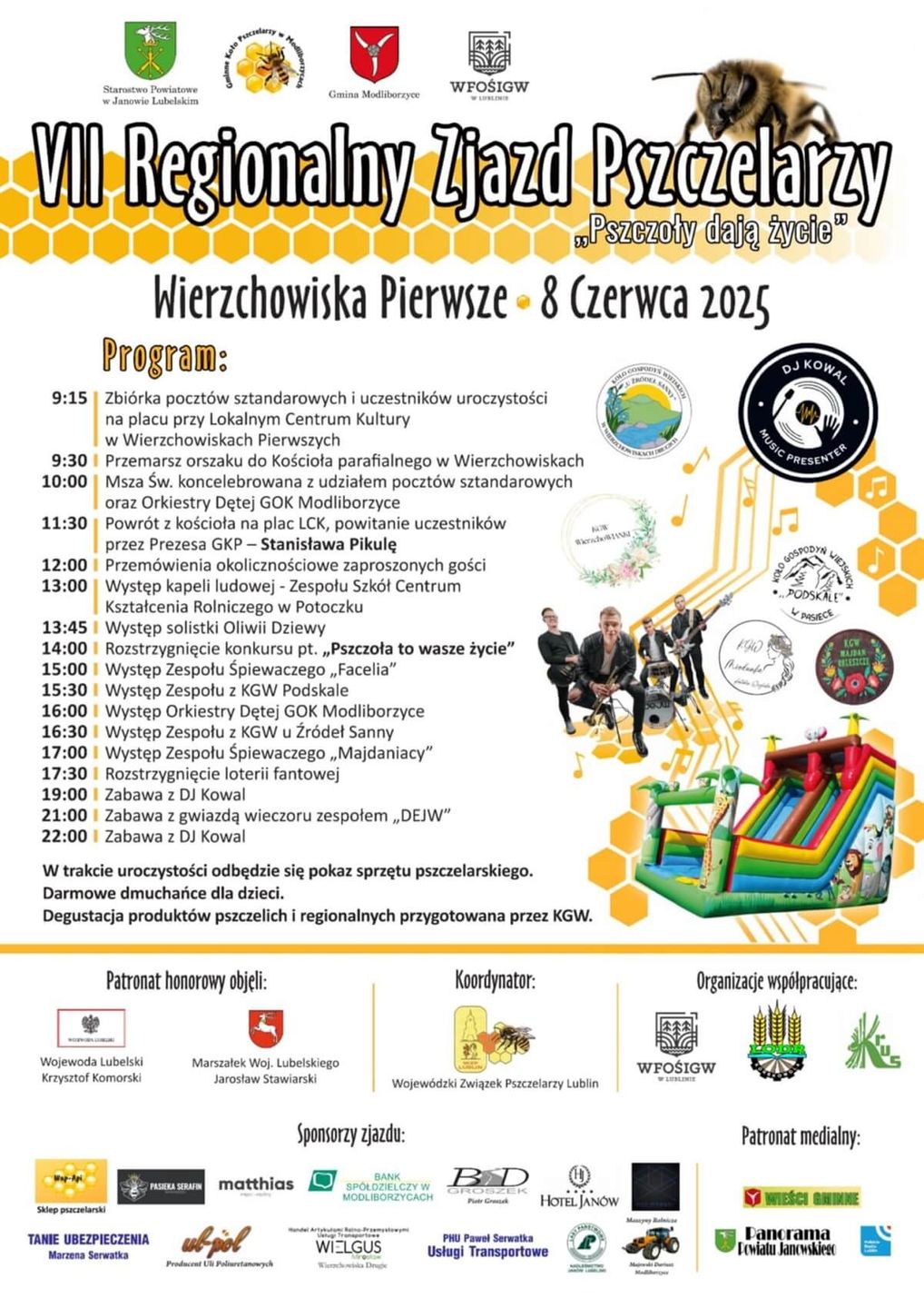Plakat VII Regionalny Zjazd Pszczelarzy