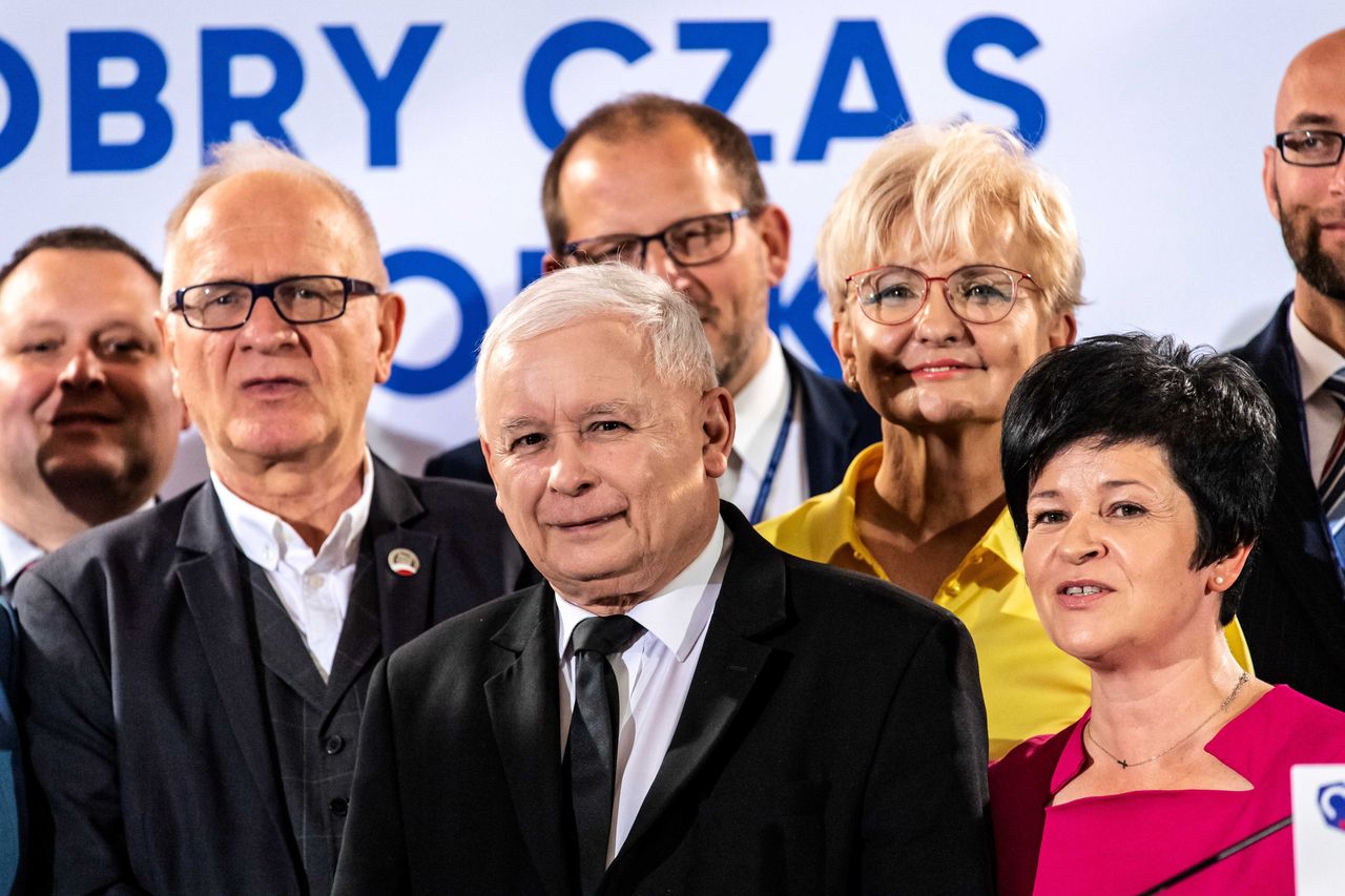 Krzysztof Czabański i Jarosław Kaczyński podczas kampanii 