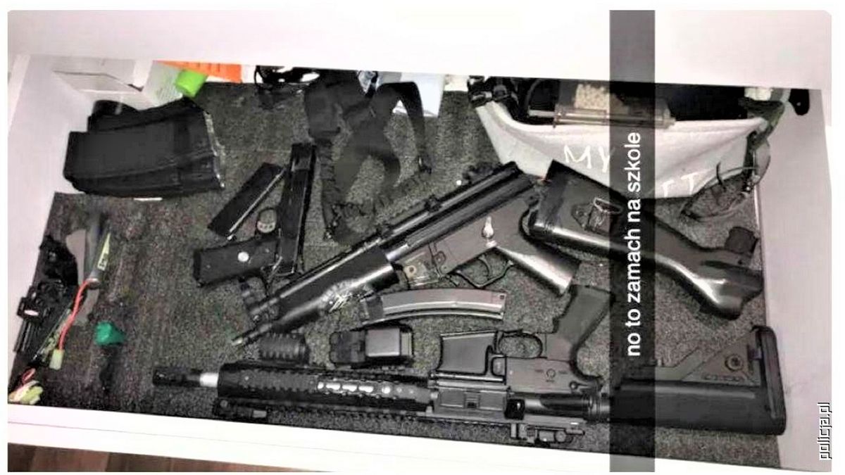 19-latka opublikowała w mediach społecznościowych zdjęcie broni z podpisem "no to zamach na szkołę".