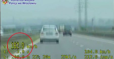 Wrocław. 182 km/h po pijaku. Policjanci zatrzymali niebezpiecznego kierowcę