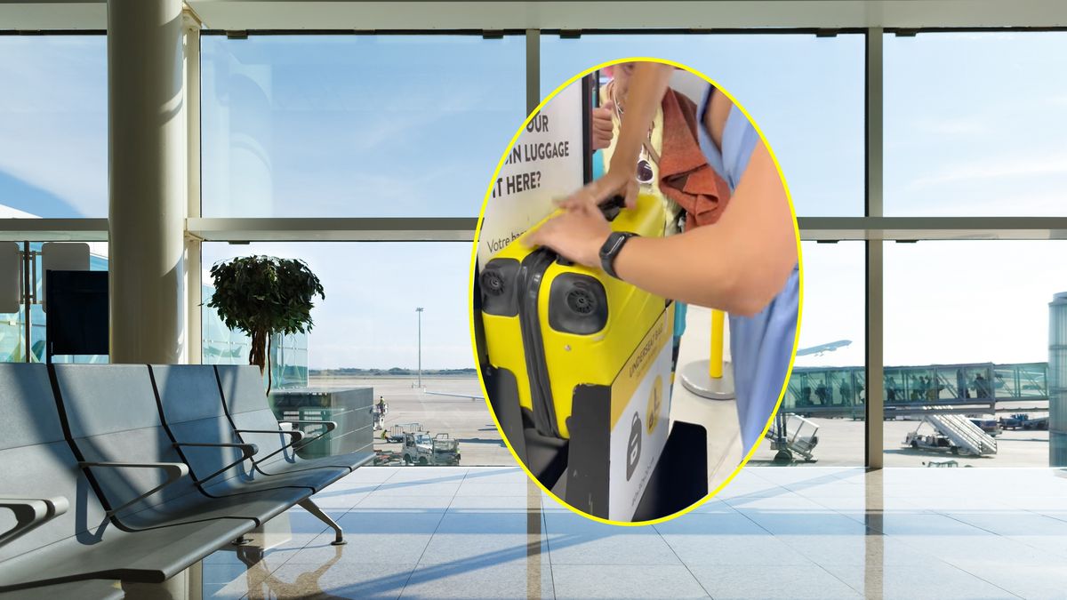 Podróżna bez problemu wniosła swój bagaż na pokład 