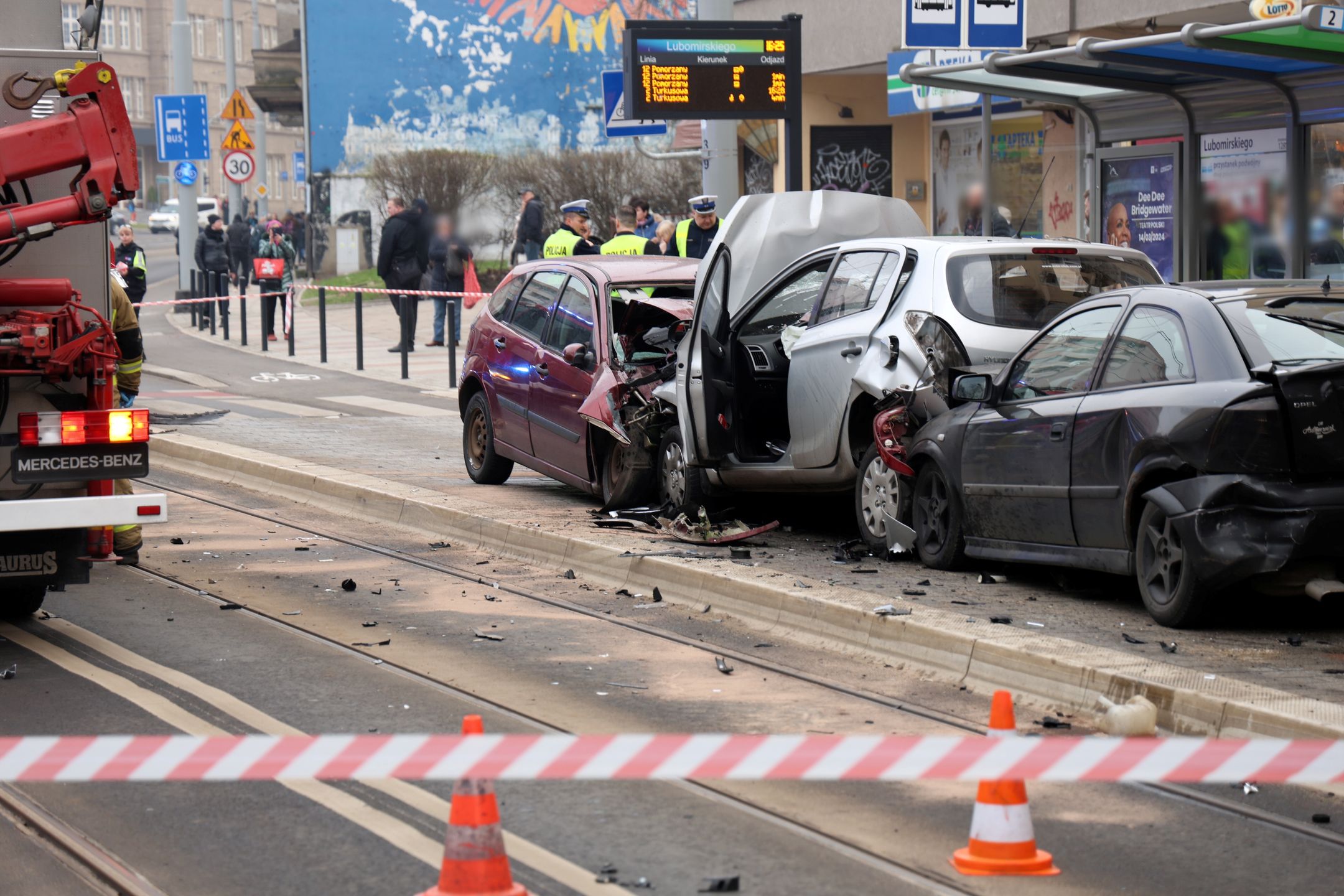 Wypadek na pl. Rodła w Szczecinie