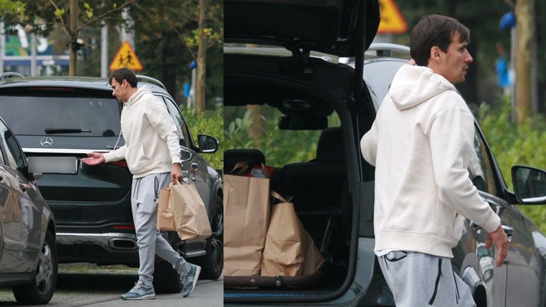 Jarosław Bieniuk spędza czas z synkiem 