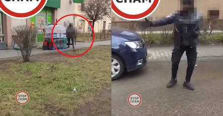 Blokada drogi osiedlowej. Zamieszanie pod Żabką