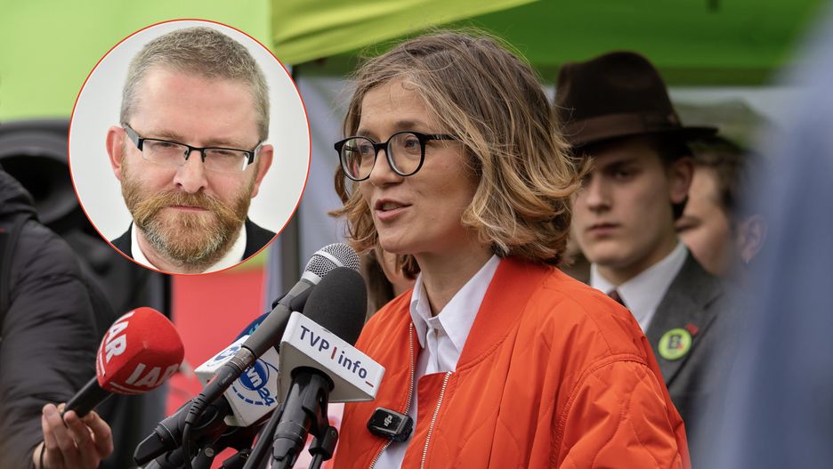 Grzegorza Brauna podczas debaty prezydenckiej w poniedziałek