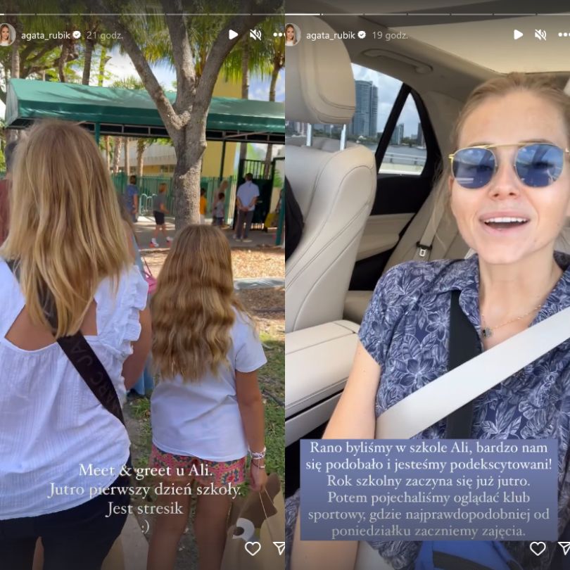 Agata Rubik relacjonuje pierwszy dzień córek w szkole w Miami