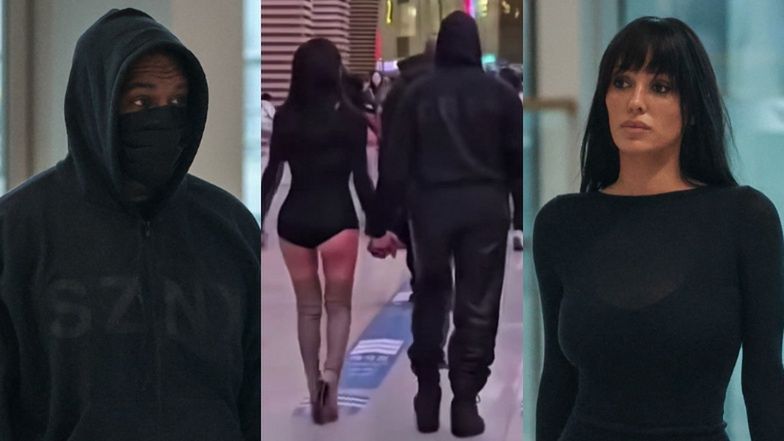  Kanye West i Bianca Censori na lotnisku 