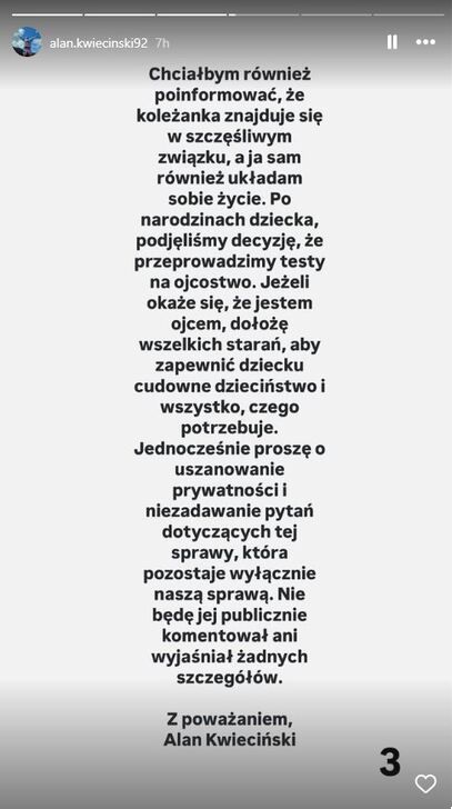 Alan Kwieciński wydał oświadczenie