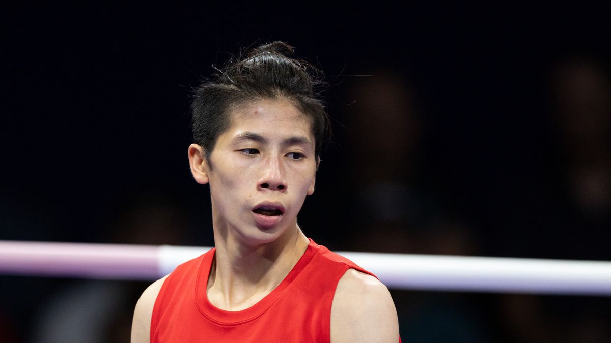 PARIS, FRANCE - AUGUST 2: Lin Yu-ting (red) of Taiwan (TPE), competes against Sitora Turdibekova (blue) of Uzbekistan during the Women's 57kg preliminary round 16 match on the seventh day of the Olympic Games Paris 2024 at South Paris Arena on August 2, 2024 in Paris, France. (Photo by Aytac Unal/Anadolu via Getty Images)