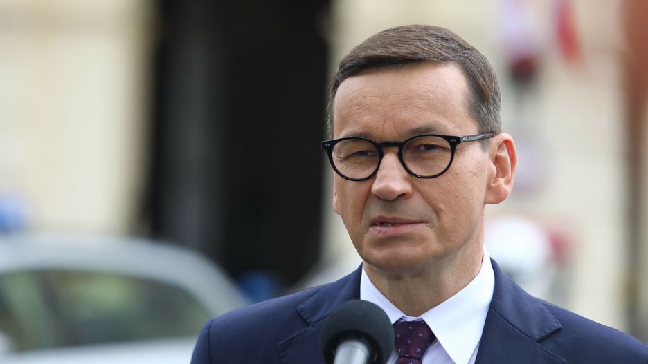 Premier i policja nt. poprawy bezpiecze?stwa na drogach02.08.2021 Warszawa Konferencja nt bezpieczenstwa na polskich drogach z udzialem premiera i szefa KGP 
Fot Tomasz Jastrzebowski/REPORTER
n/z: Mateusz MorawieckiTomasz Jastrzebowski/REPORTER