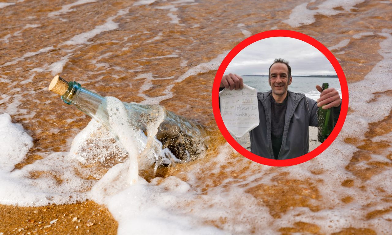 Znalazł butelkę na plaży w Wielkiej Brytanii. Szuka nadawczyni listu