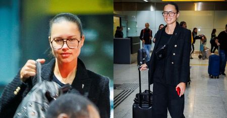 Naturalna Adriana Lima "przyłapana" na lotnisku w Sao Paulo (ZDJĘCIA)
