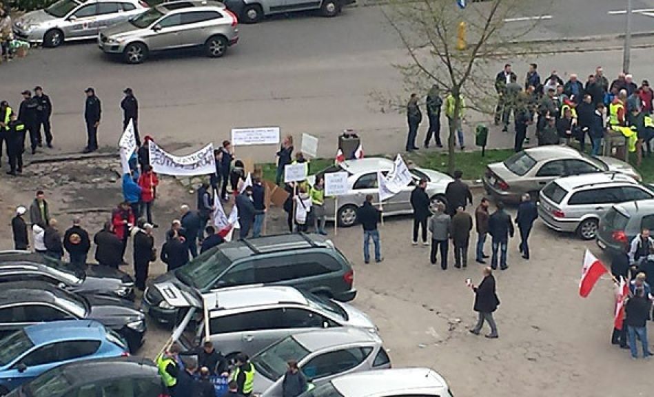 Manifestacja w sprawie obrony energetyki wiatrowej