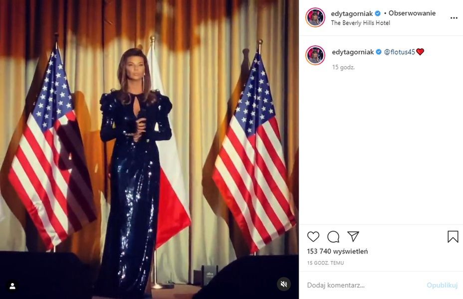 Smutna Edyta Górniak żegna Melanię Trump