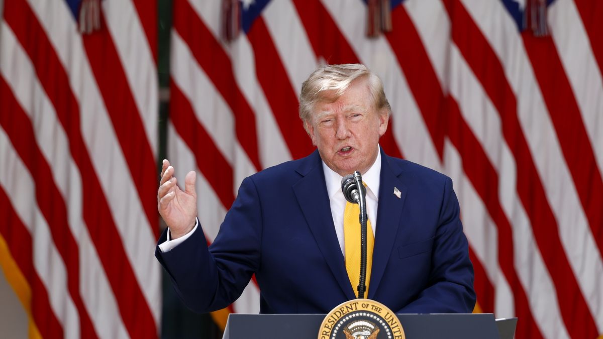 President Trump Hosts School Choice Event In Rose Garden
US President Donald Trump during an event in the Rose Garden of the White House in Washington, DC, US, on Monday, Aug. 24, 2026. Trump is hosting the Rose Garden event to celebrate the administration's efforts on school choice. Photographer: Will Oliver/EPA/Bloomberg via Getty Images
Bloomberg
u.s. government, 2026uspolitics, the white house, government news, american