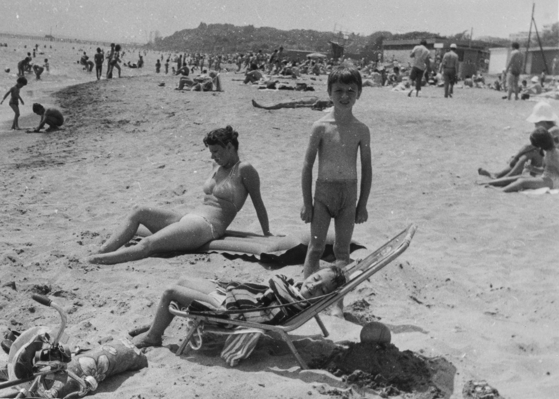 Radek na plaży w Nesebyrze w latach 80.