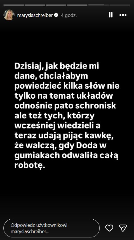 Marianna Schreiber o proteście