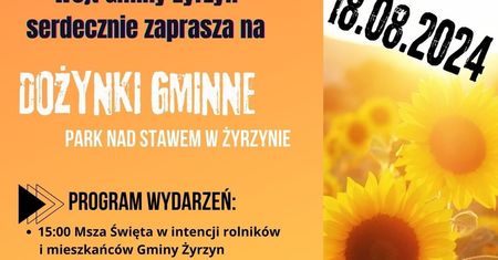 Dożynki w Żyrzynie 2024. Gwiazdą imprezy Jacek Stachursky. Zobacz godzinowy program