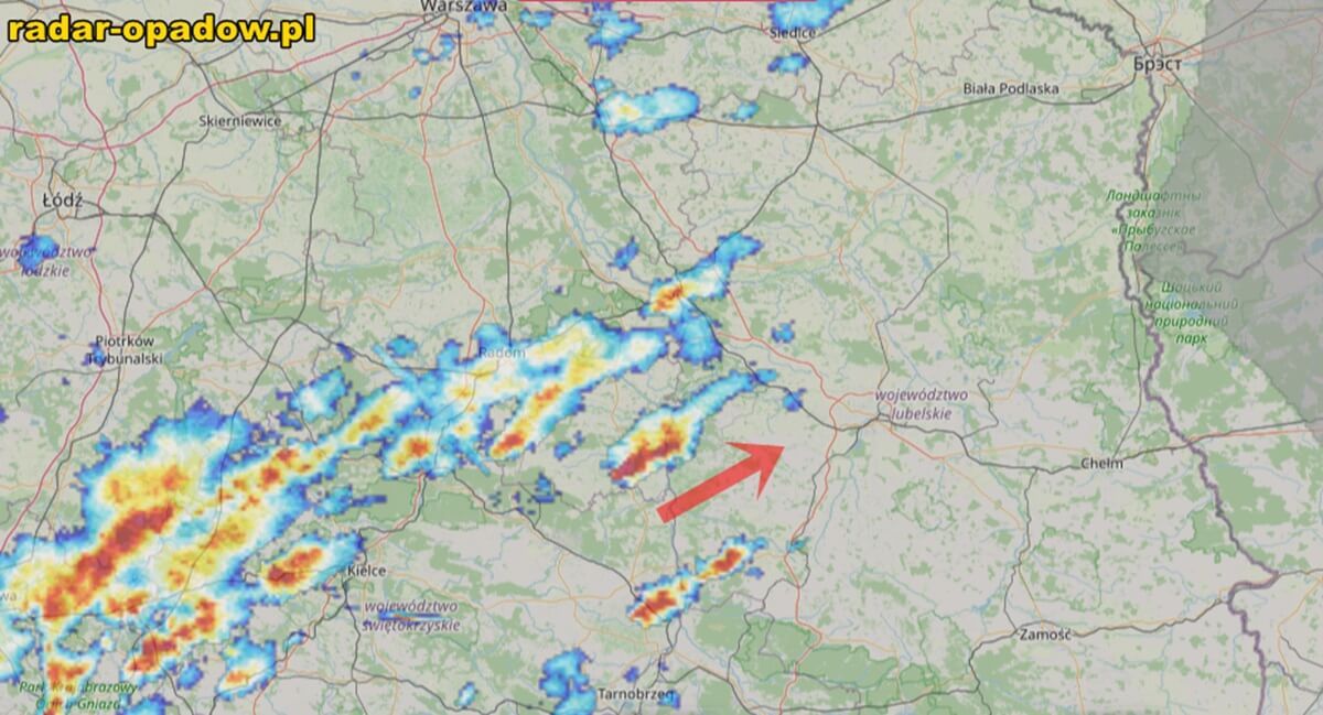 Burze nadciągają nad województwo lubelskie - 10.06.2024