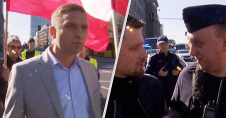 Incydent z Bąkiewiczem. Wszystko nagrała kamera TVN24