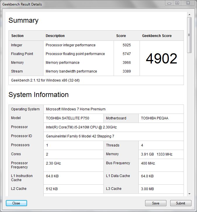 Toshiba Satellite P750 - mobilne centrum rozrywki [test cz. 2] 12