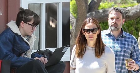 17-letnia pociecha Bena Afflecka i Jennifer Garner gra na komputerze, siedząc na chodniku. Też tak czekacie na autobus? (ZDJĘCIA)