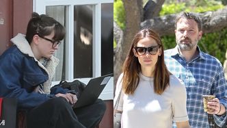 17-letnia pociecha Bena Afflecka i Jennifer Garner gra na komputerze, siedząc na chodniku. Też tak czekacie na autobus? (ZDJĘCIA)