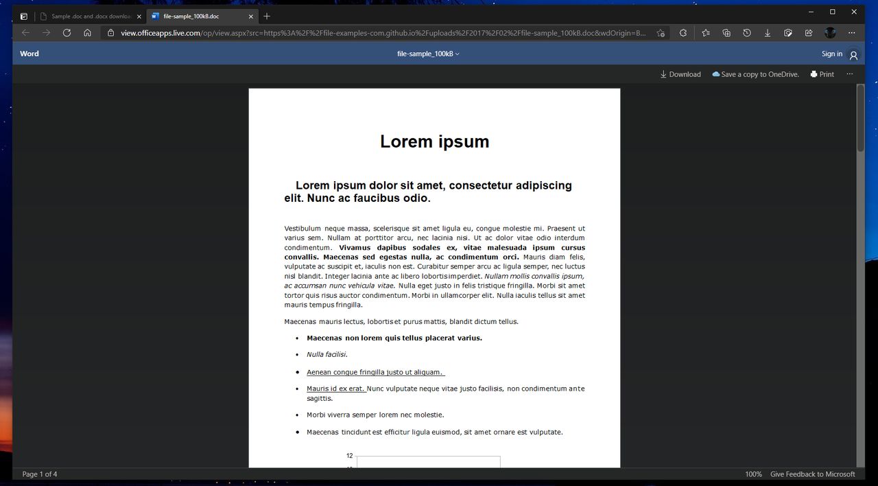 Nowa opcja pozwala wyświetlać dokumenty Office'a bezpośrednio w przeglądarce, fot. Leopeva64-2/reddit