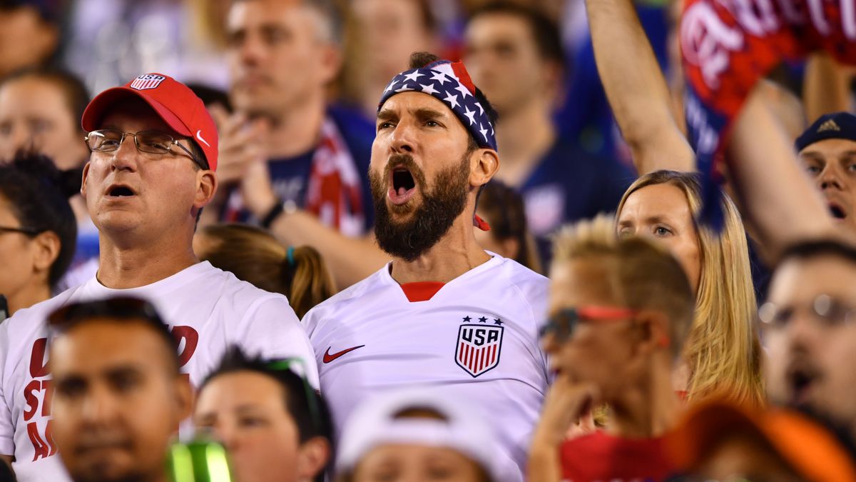 PHILADELPHIA, PA - AUGUST 29: Fans celebrate after the game between Portugal and The United States on August 29, 2019 at Lincoln Financial Field in Philadelphia, PA. (Photo by Kyle Ross/Icon Sportswire via Getty Images)