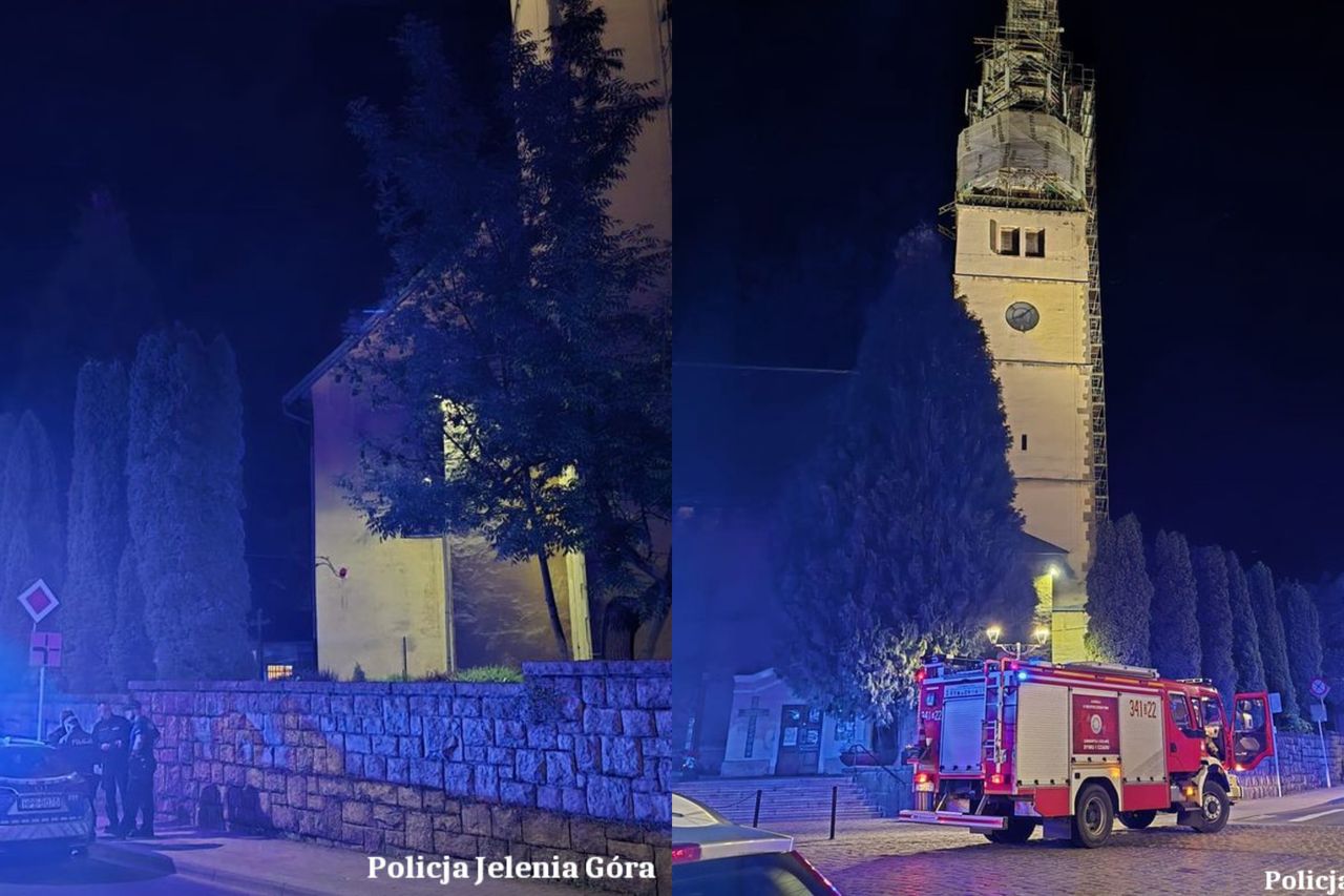 Weszli na wieżę kościoła. Jeden z nich był pijany