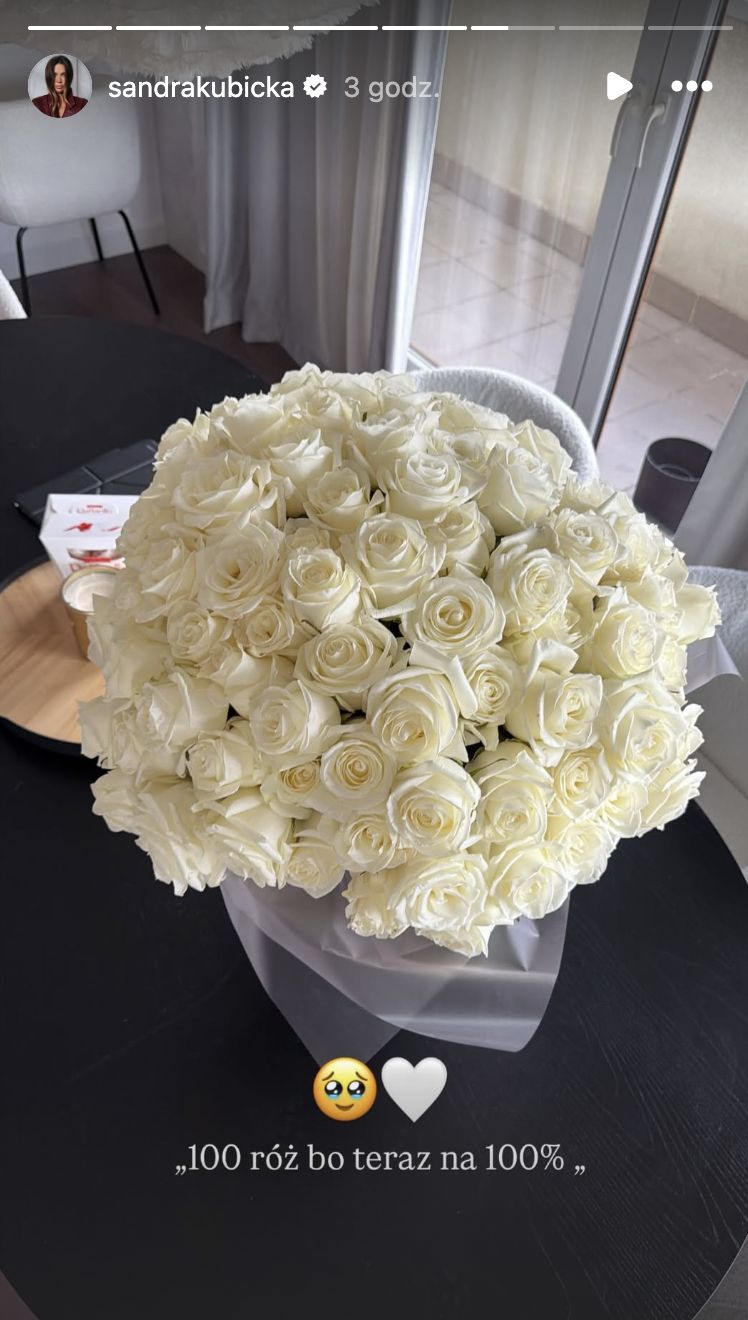Sandra Kubicka pokazała na Instagramie bukiet róż