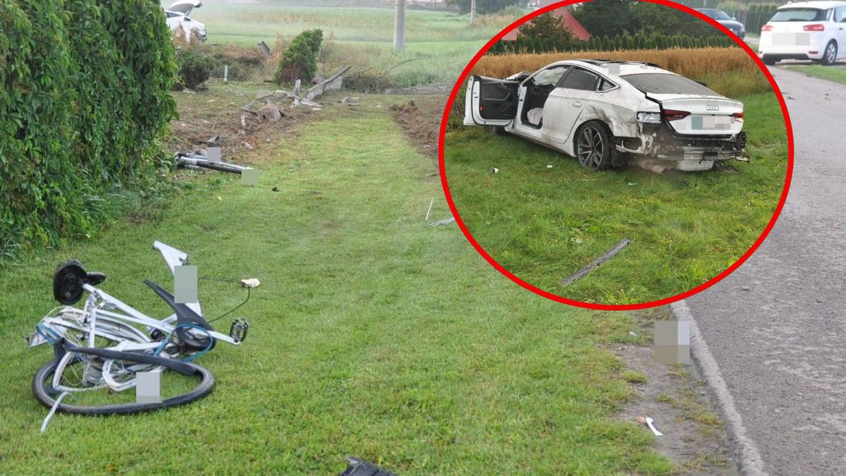 Pijany wjechał w mężczyznę z rowerem
