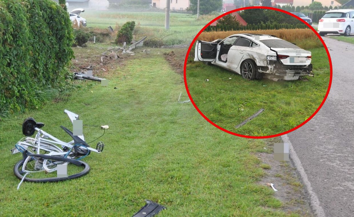 Pijany 19-latek wsiadł do audi. Fatalny finał wyprawy