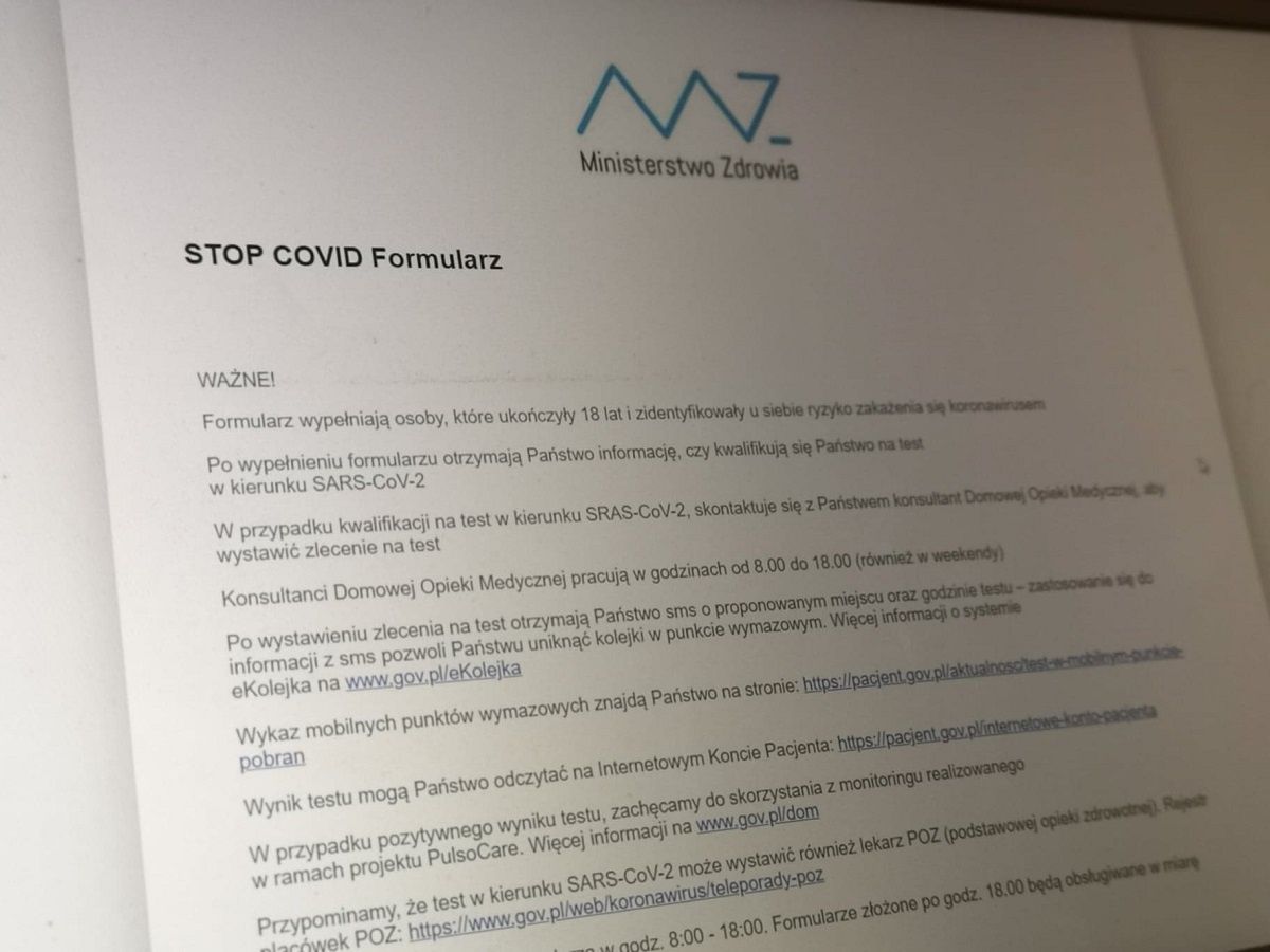 Badanie na koronawirusa bez skierowania. Jak zapisać się na test przez Internet?