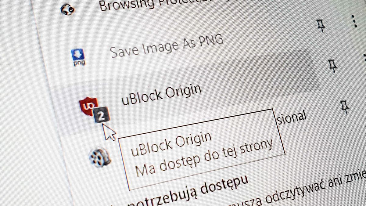 uBlock Origin w Google Chrome