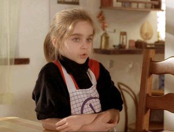 Zagrała filmową córkę Bogusława Lindy. Mylnie podawano później jej tożsamość