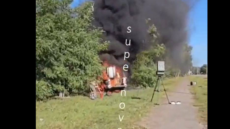 Zagłuszarka Rosjan po spotkaniu z ukraińskim dronem.