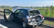 Wypadek na S3 koło Gorzowa. Nissan wjechał w tył renault