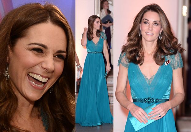 Szczupła Kate Middleton błyszczy na gali w tej samej sukni, co sześć lat temu (ZDJĘCIA)