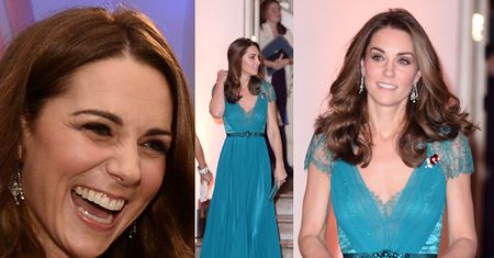 Szczupła Kate Middleton błyszczy na gali w tej samej sukni, co sześć lat temu (ZDJĘCIA)