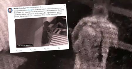 Nagranie sprzed biura PiS w Krakowie. Sprawca był "w furii"