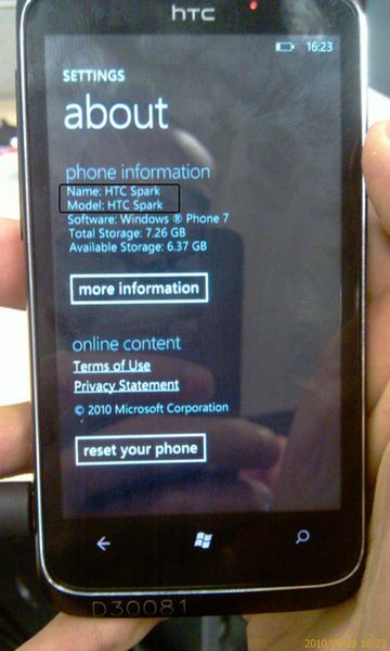 HTC Mondrian i HTC Spark to ten sam smartfon? 5