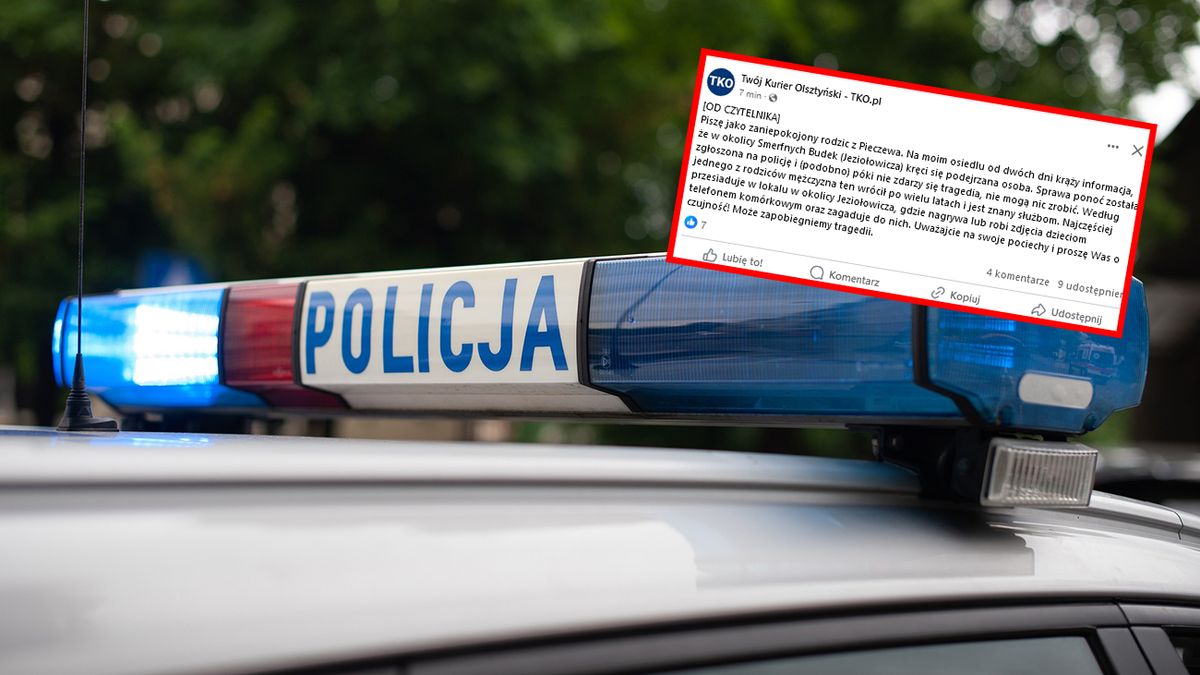 Policjanci reagują na doniesienia o podejrzanym mężczyźnie 