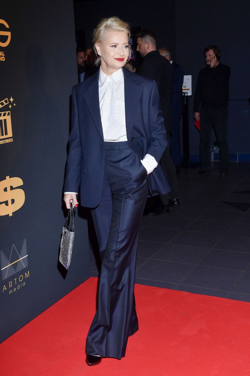Małgorzata Kożuchowska na premierze filmu "Gdzie diabeł nie może, tam baby pośle"